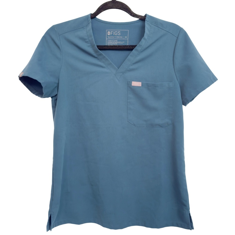 261 | FIGS Technical Collection Women XS V-Neck Medical Nurse Healthcare Teal